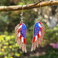American Spirit Flag Wing Earrings