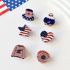 Patriotic Glitter Mini Hair Claw Clips