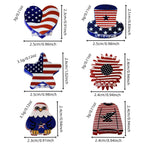 Patriotic Glitter Mini Hair Claw Clips