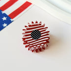 Patriotic Glitter Mini Hair Claw Clips