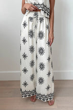 Floral Print Sleeveless Wide Leg 2 Piece Set