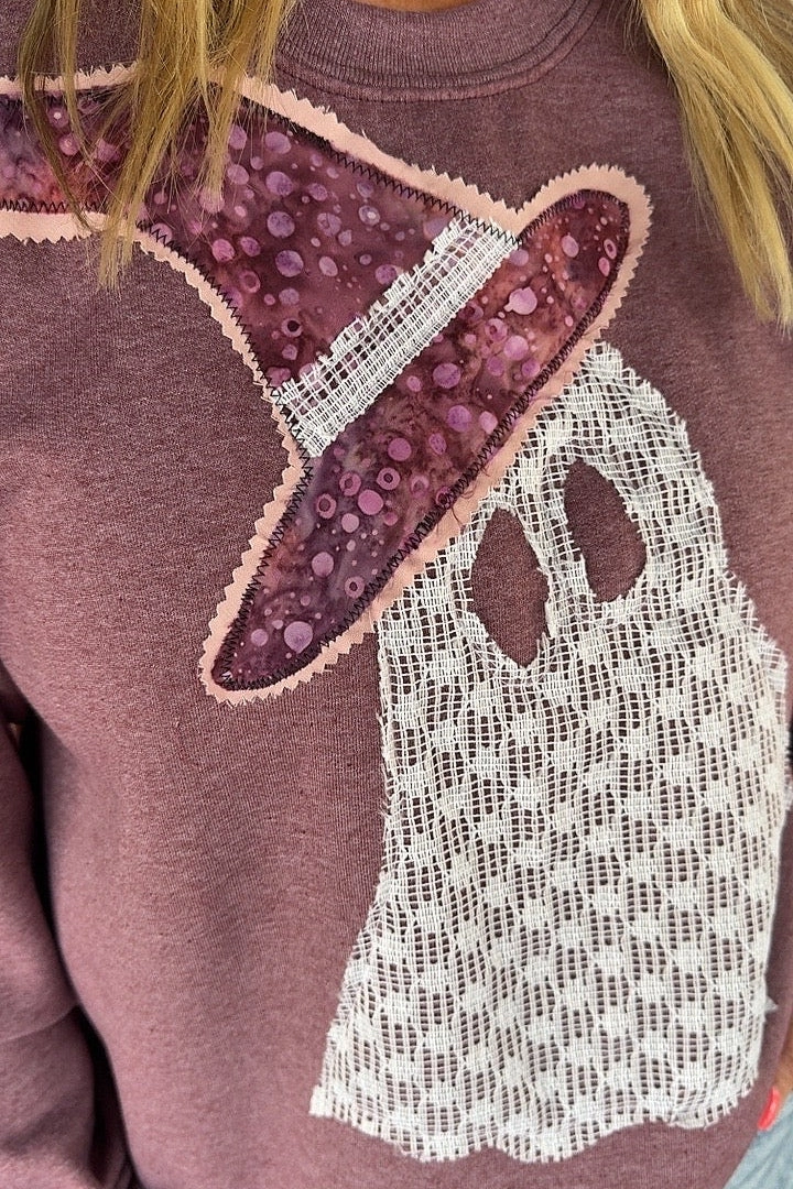 Witch Hat Ghost Graphic Sweatshirt