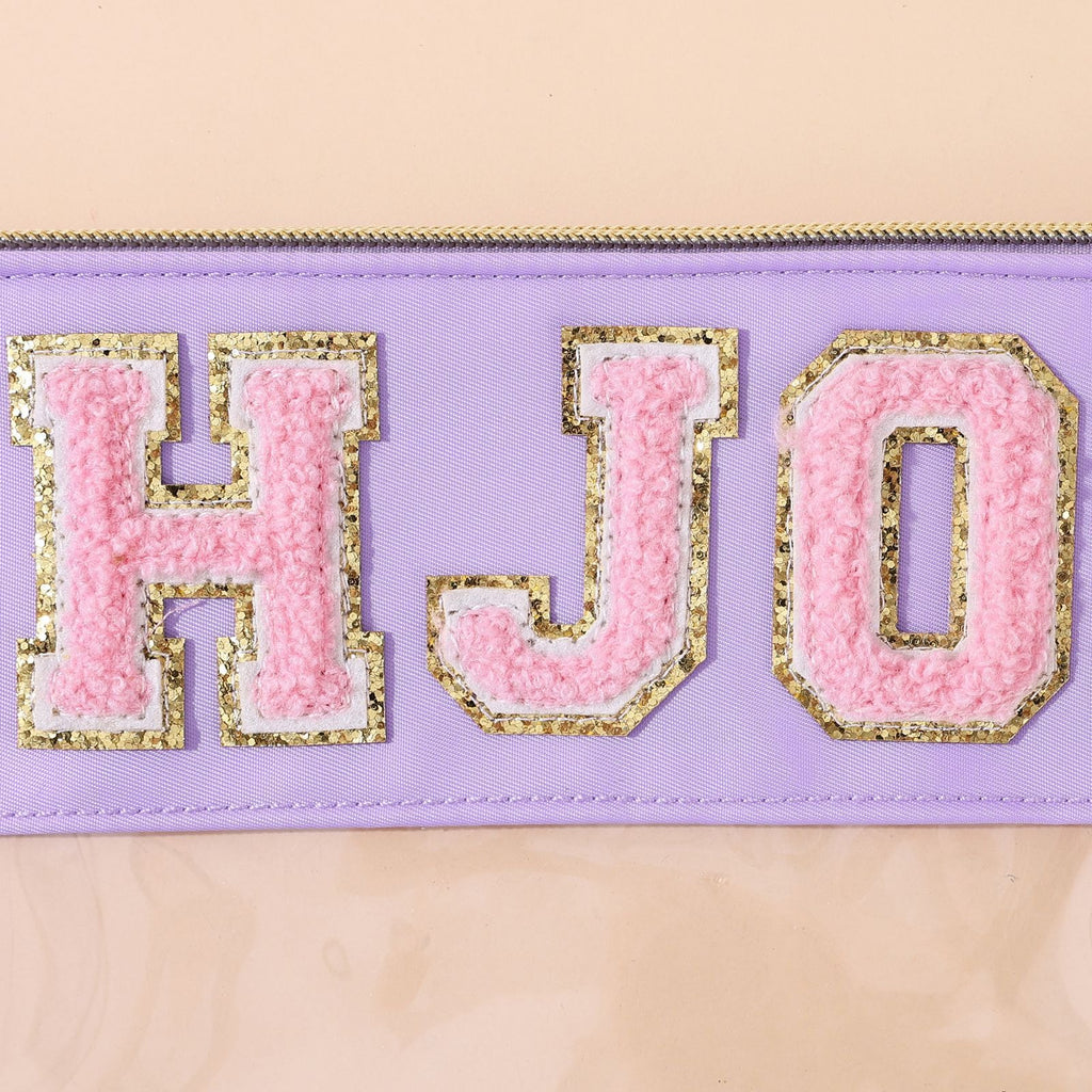 Clear Mahjong Tile Bag with Chenille Patches