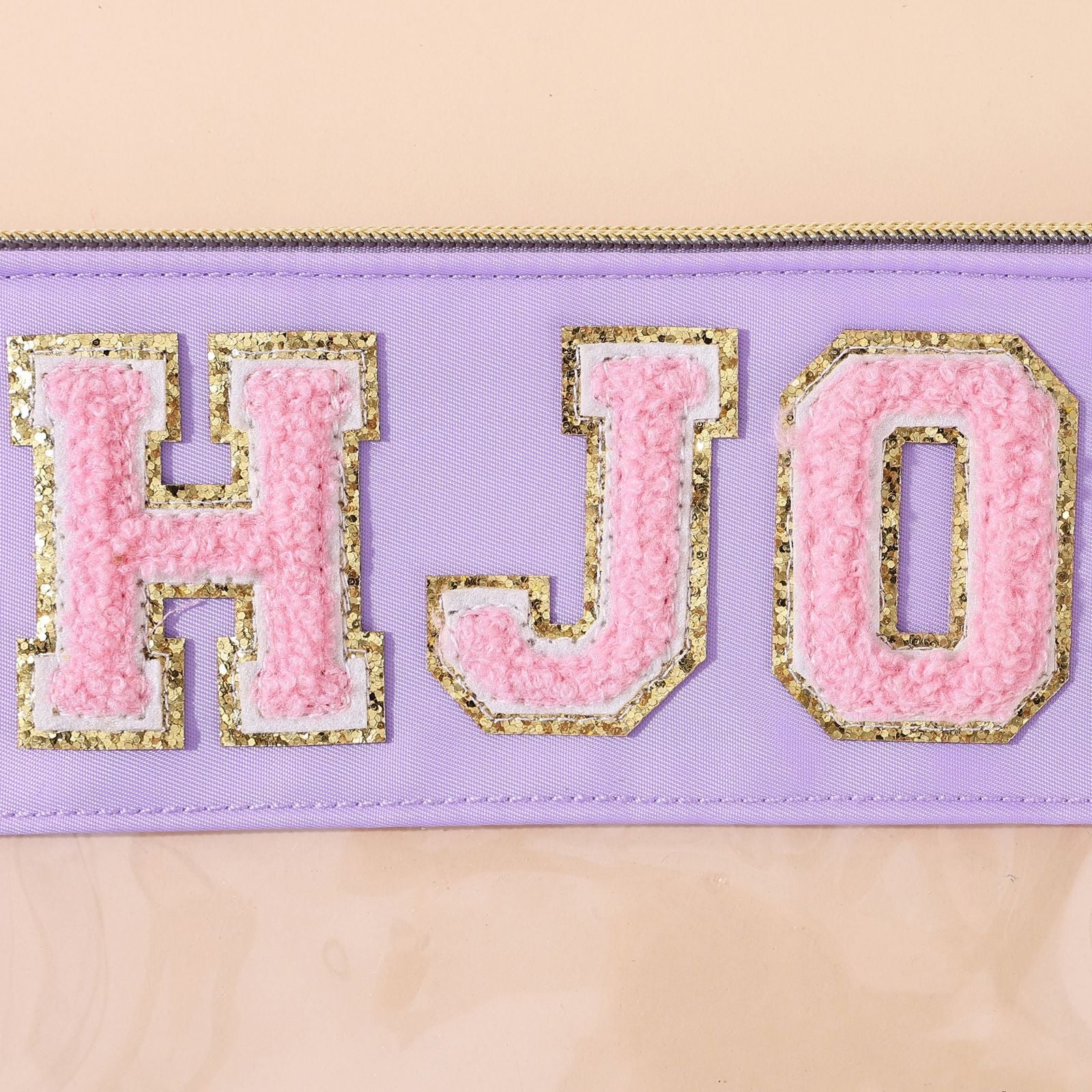 Clear Mahjong Tile Bag with Chenille Patches