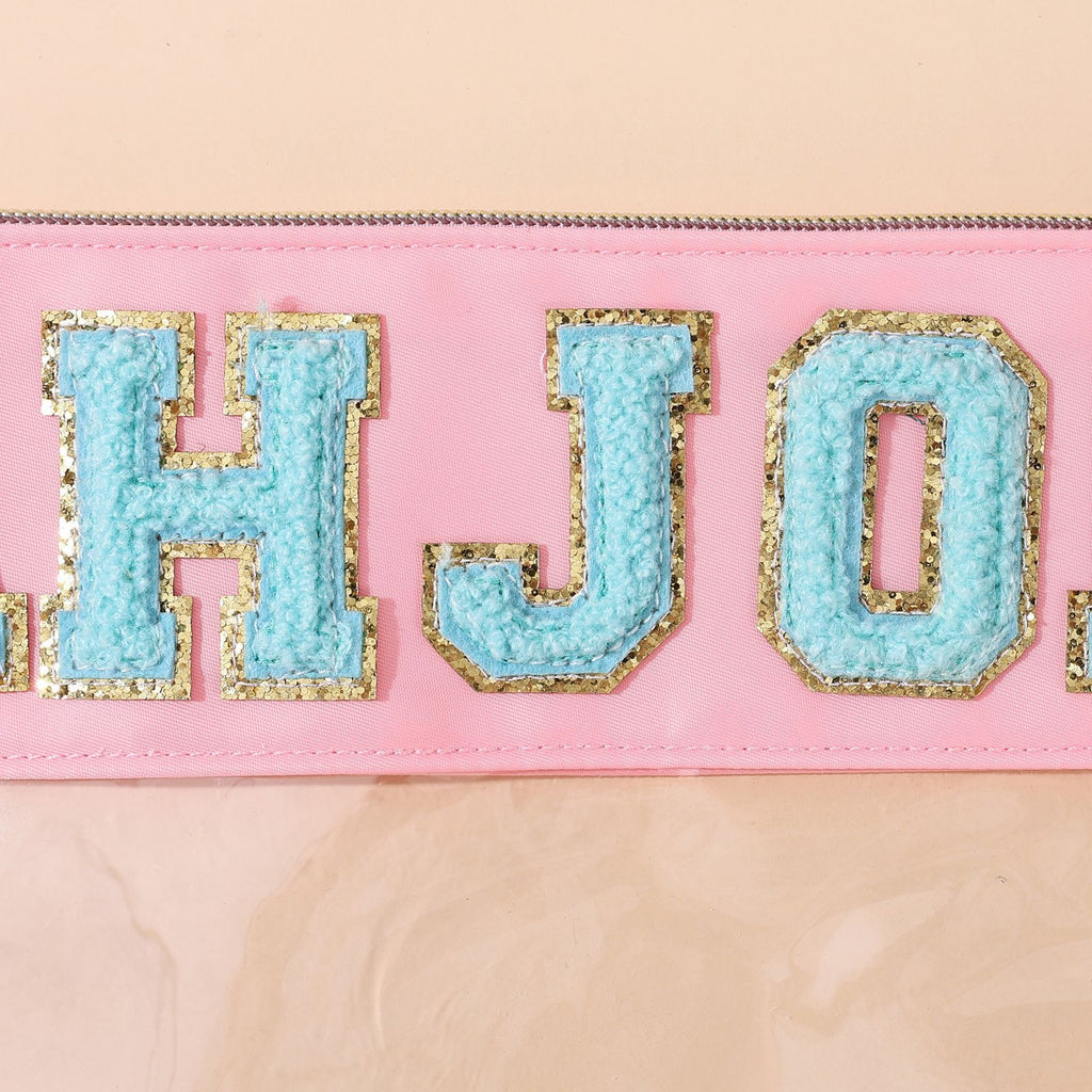 Clear Mahjong Tile Bag with Chenille Patches