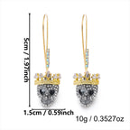 Rhinestone Skeleton Dangle Drop Earrings