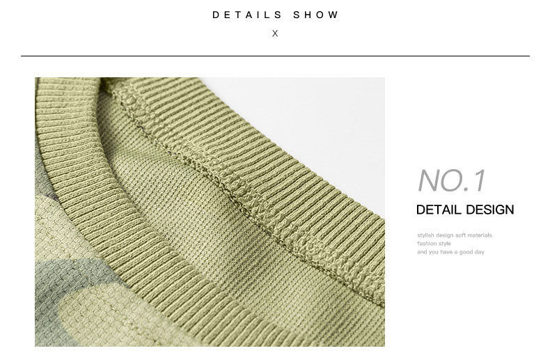 Causal Camo Waffle Sweatshirt