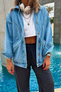 Oversized Denim Pockets Jacket
